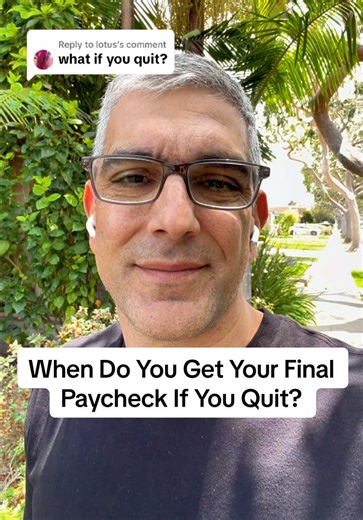 Replying to @lotus This video explains when your job has to pay you your final paycheck if you quit your job in California. This is not legal advice and this video does not form an attorney-client relationship. You should consult a lawyer for your specific situation. . . . #wagetheft #work #lawyer #law #paycheck