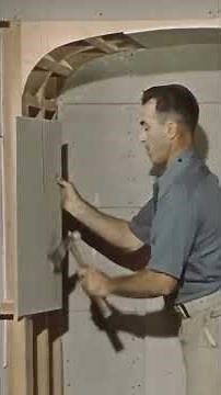 Insane 1950s Drywall Skills That Will Blow Your Mind! 🛠️ #DIY #ConstructionHistory #HandymanLegend