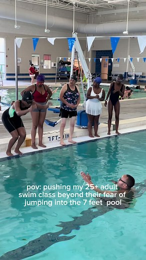 Empowering Adult Swimmers in a 7 Feet Pool | Swim Lessons