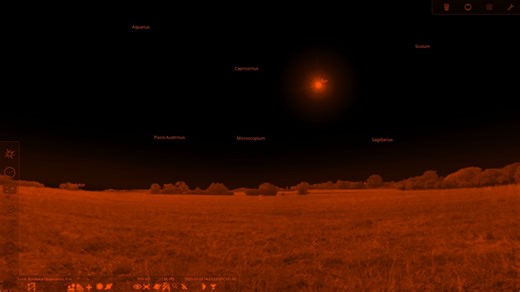 Stellarium - Bordeaux observatory, Western Europe - 18/01/2025