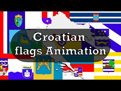 Croatian flags animation