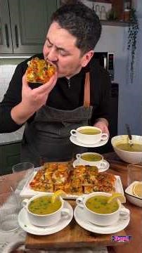 أسرع عشاء شتوي 🔸 شوربة بواكاسي + مملّحة تركية.. مضمون النجاح!الشاف غانو #اكسبلور #طبخ_جزائري