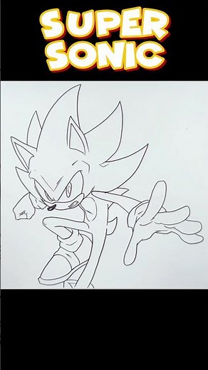 How to Draw Super Sonic – Step-by-Step Drawing Tutorial ⚡🦔 #sonic #supersonic #draw #shorts