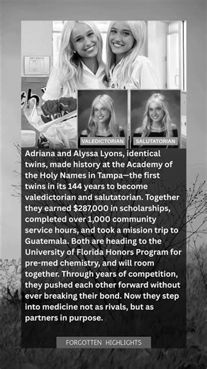 First Twins in 144 Years as Valedictorian & Salutatorian. They're Headed to UF Pre-Med Together.