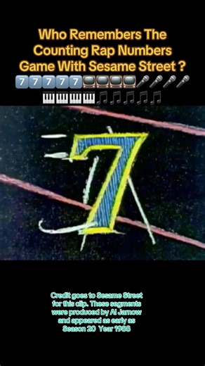 Who Remembers The Counting Rap Numbers Game With Sesame Street ?l7️⃣7️⃣7️⃣7️⃣7️⃣📺📺📺📺🎤🎤🎤🎤🎹🎹🎹🎹🎵🎵🎵🎵🎵#7 #NumbersRap #Learning #Numbers #SesameStreet