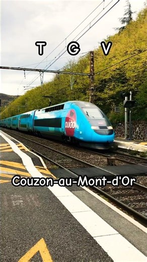 TGV in Couzon-au-Mont-d'Or, France #railway #train #france #tgv #sncf #iphone #video