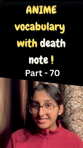 ANIME vocabulary with Death Note part-70 #english #anime #deathnote #light #daily