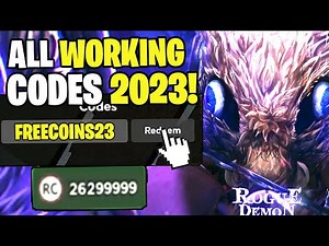 *NEW* ALL WORKING CODES FOR ROGUE DEMON IN 2023! ROBLOX ROGUE DEMON CODES