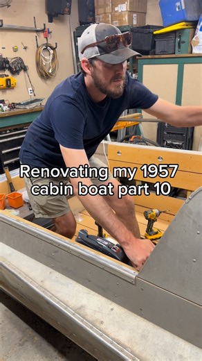 tyler goodrich on Instagram: "Renovating my 1957 cabin boat part 10 #diy #cabinboat #work #brothers #turtleboxaudio #classic"