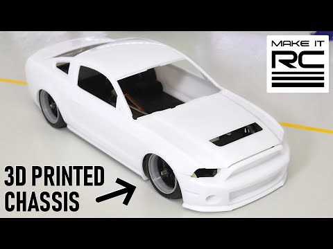 3D Printable FFR SC1 1/24 Scale RC Chassis for Revell Shelby GT500 Model Kit Assembly Tutorial