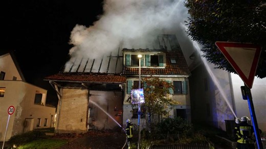 Kreis Esslingen: 300.000 Euro Schaden bei Scheunenbrand in Weilheim - Esslinger Zeitung