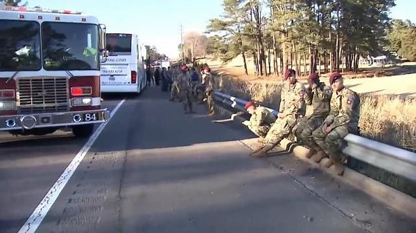 Bus carrying Fort Bragg troops crashes in Sanford on the way to Charlotte basketball game