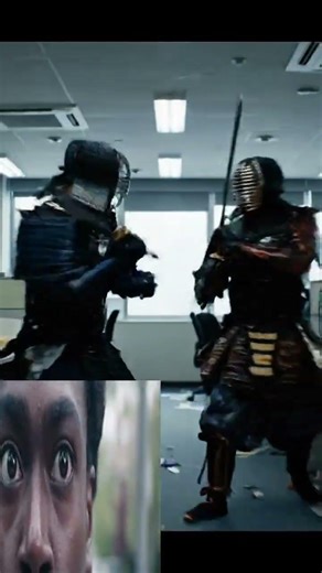 Samurais In The Office Battle! #funny #fight #memes