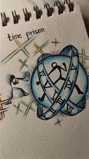 How to draw stickman with (heart arrow & time prison) #drawing #stickman #tutorial #fpy #howtodraw