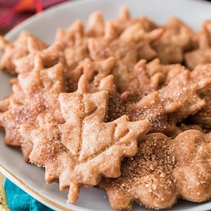 Thin & Crispy Cinnamon Maple Leaf Cookies