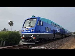 12/13/25 Pre: SB Coaster's 2025 Holiday Express passes Encinitas station-2 ft. NCTC 423 on point