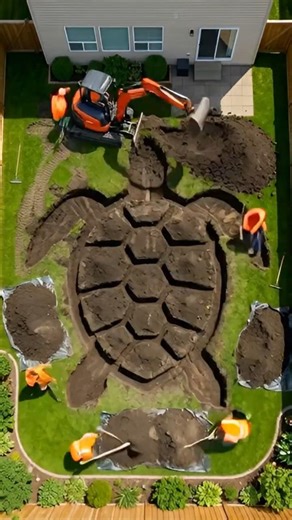 Making a Giant Turtle-Shaped Koi Pond 🐢💧Satisfying DIY