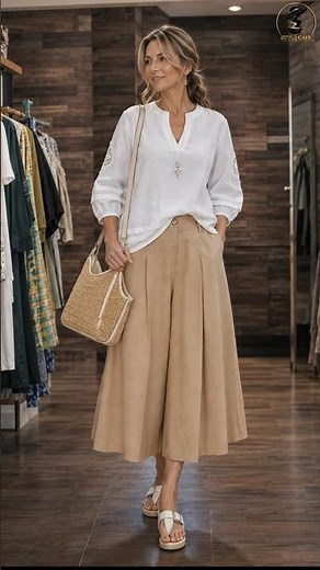 🤍Summer Wide-Leg Pants You'll Want to Wear Again | Women Over 50 | 다시보게되는 5060 여름 와이드 팬츠 코디 🤍