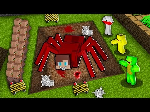 JJ and Mikey Found Buried SPIDER JJ.EXE in Minecraft!?