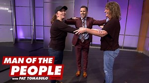 4.2K views · 78 reactions | The Triangle Dance is the new internet sensation. This week on Man Of The People TV an audience member asked if we could do it live on the show. It went as you would expect. | Pat Tomasulo | Facebook