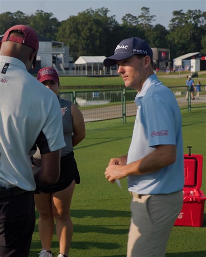 394 reactions · 5 comments | Closest to the pin with a random club vs. Russell Henley  | PGA TOUR | Facebook