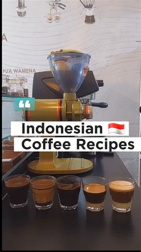 Indonesian Coffee Recipes. "Indonesia itu surganya kopi. Dari Aceh sampai Papua, tiap daerah punya rasa uniknya sendiri begitu juga metode seduh yang berbeda-beda di tiap daerah". Ada banyak metode seduh dan yang paling umum diantaranya: Kopi Tubruk, Kopi Susu, Kopi Joss, Kopi Sanger dan Kopi Talua. Beberapa saya coba kombinasikan dengan espresso based kopi, contohnya Sanger Espresso rasa kopinya jadi lebih nendang dan jadi salah satu pilihan menu yang lumayan di gemari di kedai saya @minmax.cof