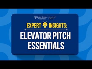 Expert Insights: Elevator Pitch Essentials | Advocacy Skills Series | Johns Hopkins