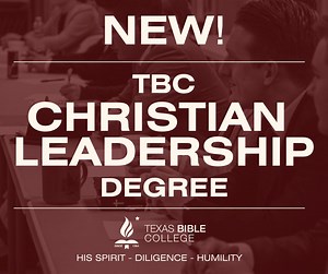 NEW CHRISTIAN LEADERSHIP DEGREE!!!! Texas Bible College is excited to announce our new Bachelor's Degree in Christian Leadership! This degree path will equip the next generation of transformational leaders with an understanding of organizational leadership and what it means to lead as an Apostolic. If you feel the call to Apostolic ministry, begin your journey in Christian Leadership today! #tbcnow #whereministryhappens Apply now at: https://www.tbcnow.com/apply | Texas Bible College