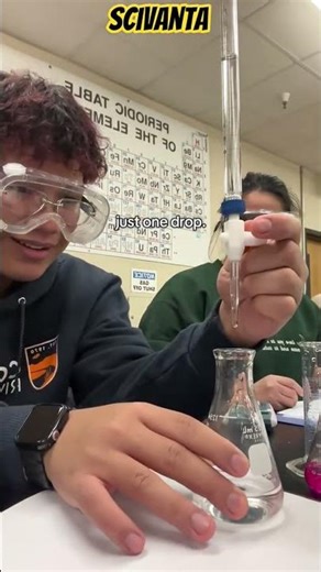 Just one drop… and it’s over 😭 #chemistry #experiment #reaction