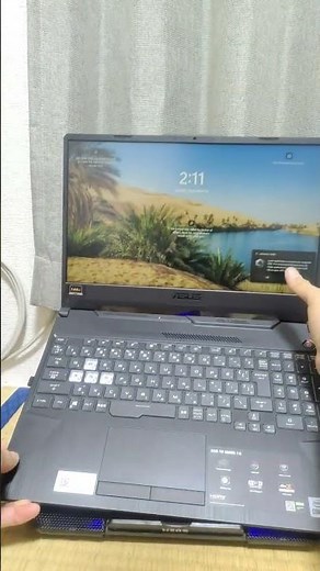 setting the Asus laptop tuf gaming F15 double fan cooling system