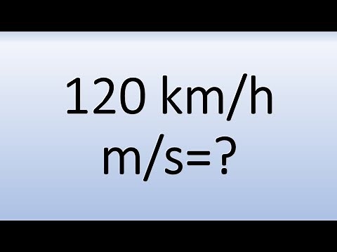 Very easy! Convert from km/h to m/s