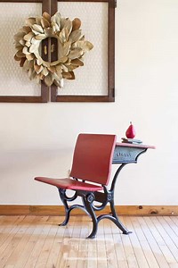 The Best Vintage School Desk Makeover using Milk Paint
