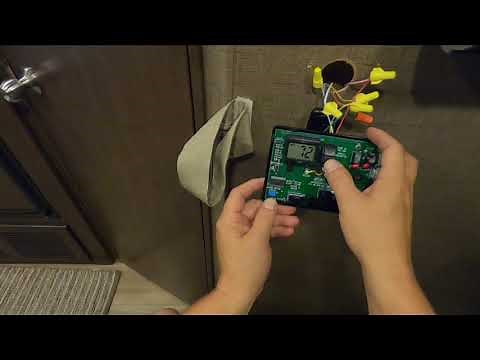 RV Coleman Mach Digital Thermostat Installation on our Thor Freedom Elite 24FE