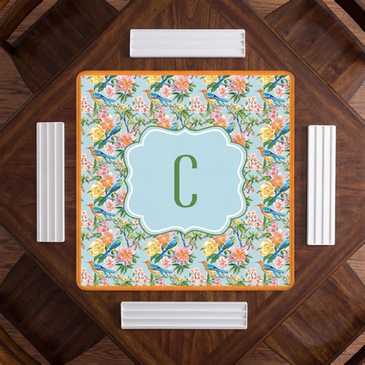 Custom Mahjong Mat Travel Portable With Carrying Bag Designer Mat Noise Reduction Tile Game Table Mat Nonslip Backing Chinoiserie Mahjong - Etsy