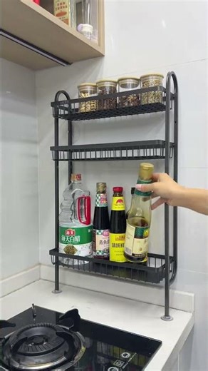 ​Tier Adhesive Kitchen Wall# Organizer Easy Installation Guide#feedshorts video shot