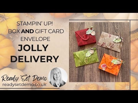 Jolly Delivery Envelope Box two ways - how to make the box into a gift card envelope with closure