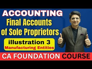 CA Foundation Paper1 Accounting | Unit 2 Final Accounts of Manufacturing Entities | illustration 3