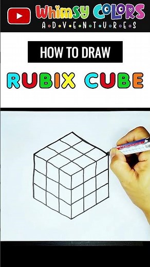 How to Draw a Rubik Cube for Beginners | Step-by-Step Easy Drawing Tutorials.
