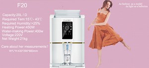 [Hot Item] Air Dehumidifier Purifier and Drinking Water From Air All in One Machine for Office and Commercial Buildings Racket Kids Protection Lock Screen Data Monitored