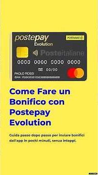 How to make a bank transfer with Postepay Evolution