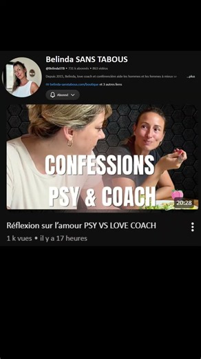 Vidéo entière disponible sur Youtube: Belinda SANS TABOUS