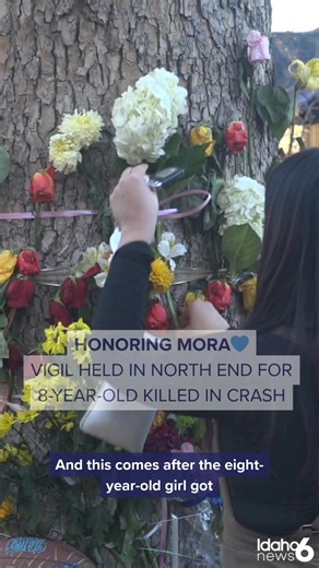 On Saturday, community members held a candlelight vigil to honor 8‑year‑old Mora Gerety. Mora died Tuesday after being struck by a truck while attempting to cross Harrison Boulevard. Our thoughts are with Mora’s family and the North End community💙💙💙 | Idaho News 6
