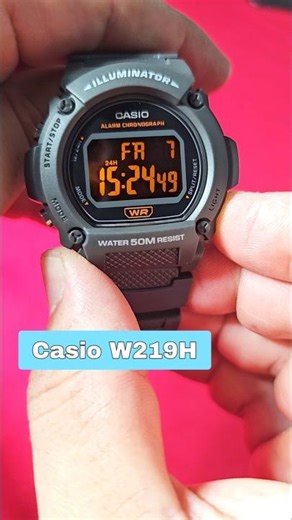 Casio W219H Watch Negative Display Led Light Test
