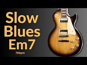 Midnight Vibe Blues Guitar Backing Track in E Minor (Em7)