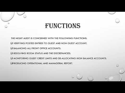 Night Auditing Front Office