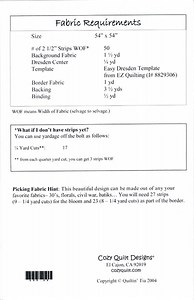 DRESDEN BLOOM - Cozy Quilt Design Pattern DIGITAL DOWNLOAD