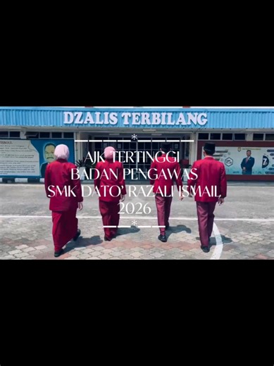 ✨AJK TERTINGGI PENGAWAS SEKOLAH MENENGAH KEBANGSAAN DATO' RAZALI ISMAIL✨ Di hadapan memimpin, di belakang membimbing. Dengan semangat, keberanian dan dedikasi, mereka bersedia menerajui pasukan pengawas ke arah kecemerlangan. Teruskan memimpin dengan penuh yakin! #DZALISTerbilang #MovingForwardGrowingStronger #DareZoomAchieveLeadlnspireShine
