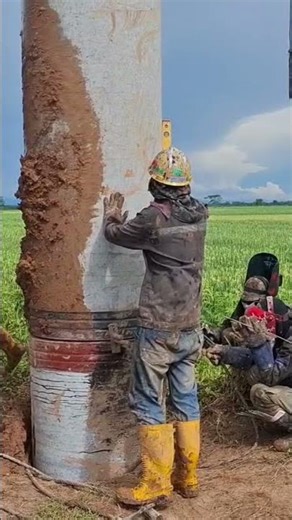 Welding prepare spun pile D800