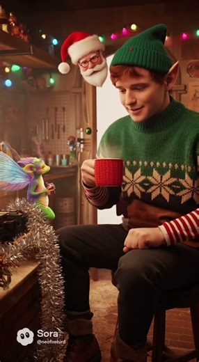 POV: Santa catches you slacking off 🎅 (Sora AI)