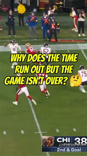 Why Does the Time Run Out But the Game Isn't Over? 🤔 #shorts #sports #americanfootball